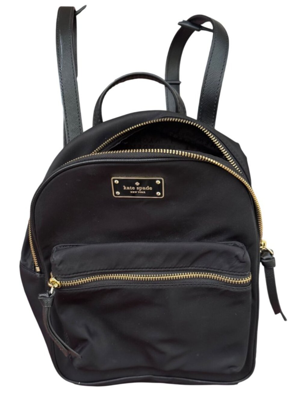 Kate Spade New York Wilson Road Black Nylon Mini Backpack Gold Zipper WKRU4710